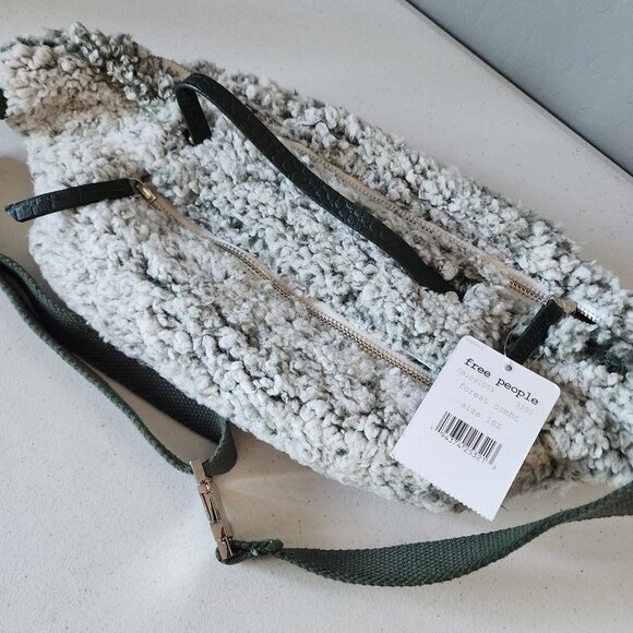 Free People Faux Fur Sling Bag "NEW" - Picture 6 of 15